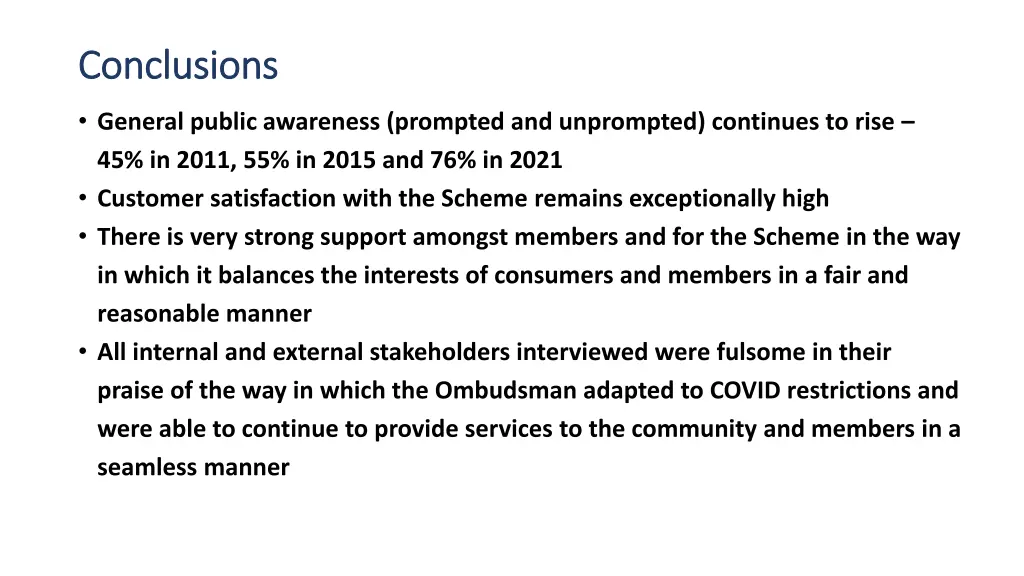 conclusions conclusions 1