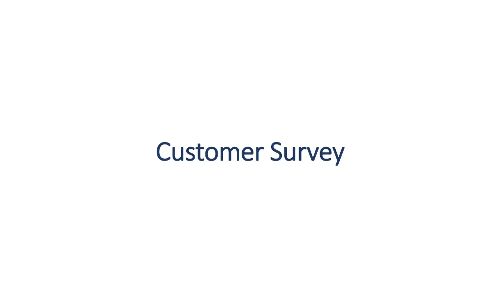 customer survey customer survey