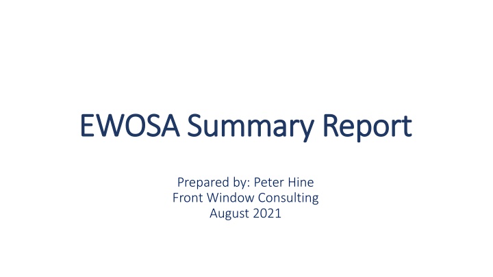 ewosa summary report ewosa summary report