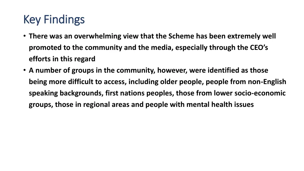 key findings key findings 8
