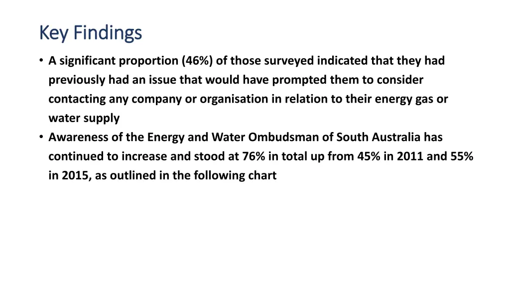 key findings key findings