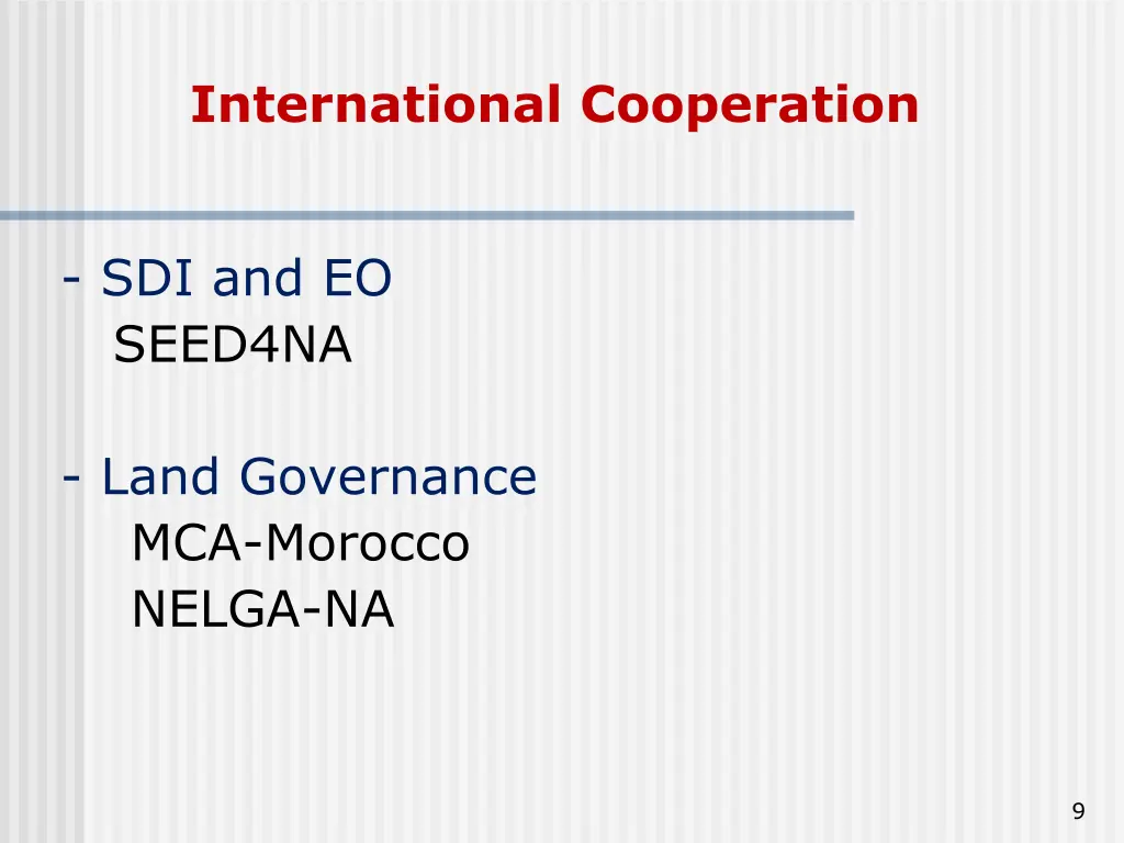 international cooperation