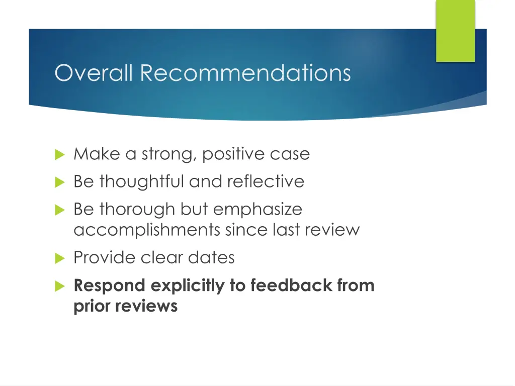 overall recommendations 1