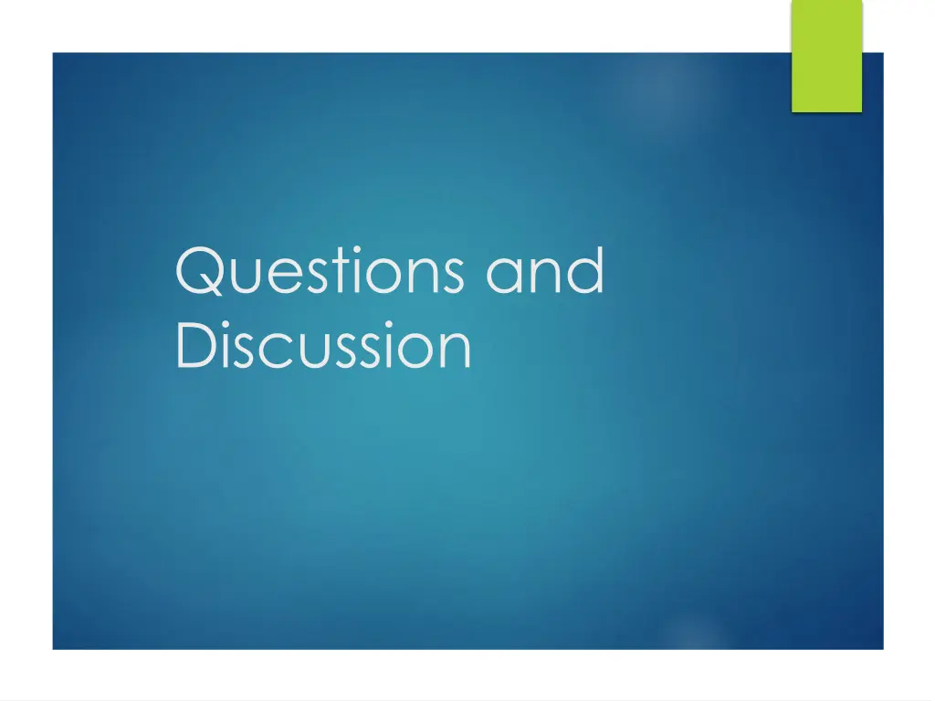 questions and discussion