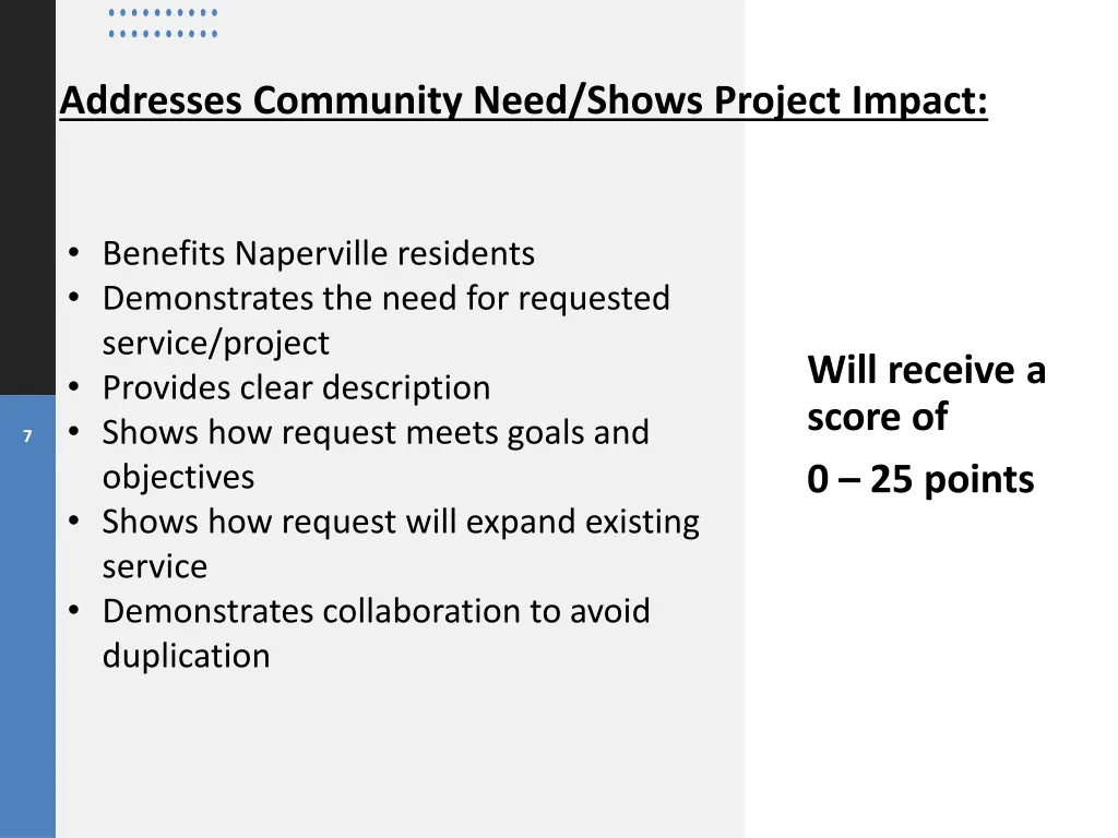addresses community need shows project impact