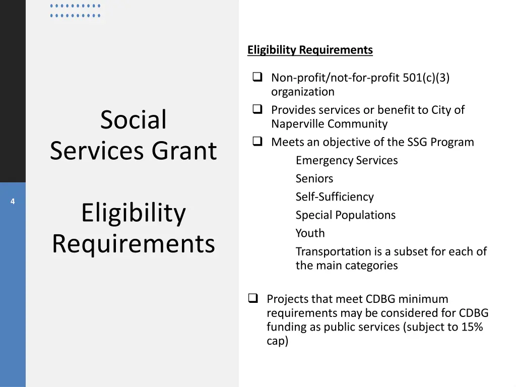 eligibility requirements