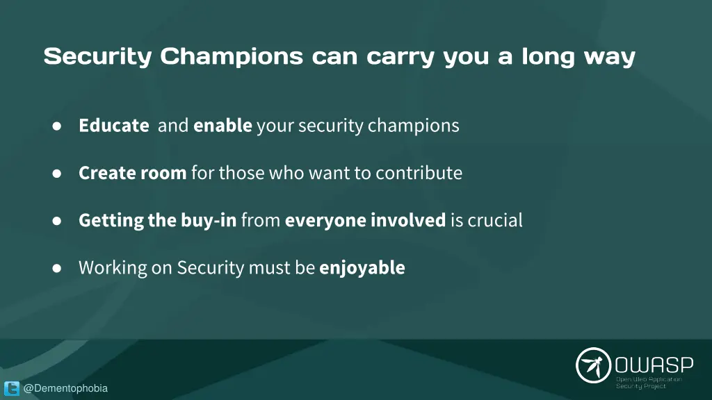 security champions can carry you a long way