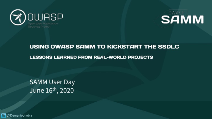 using owasp samm to kickstart the ssdlc using