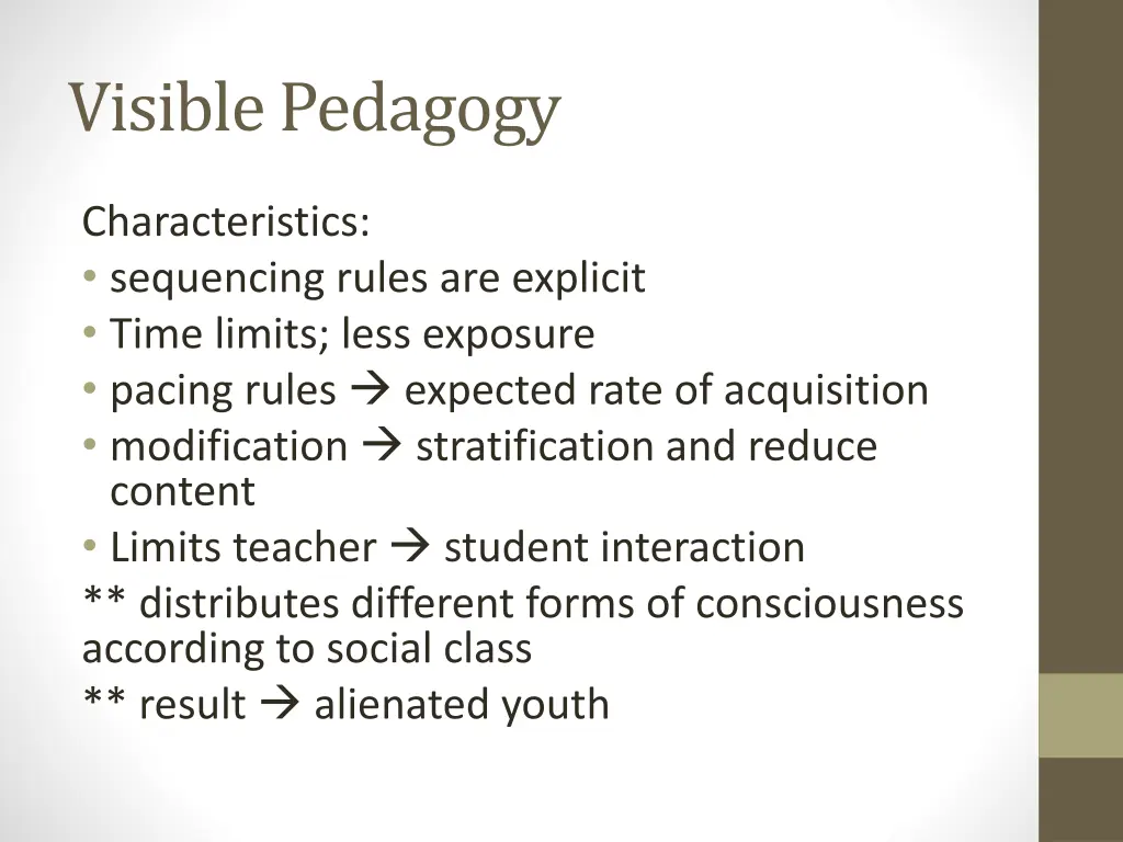 visible pedagogy