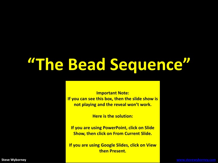 the bead sequence