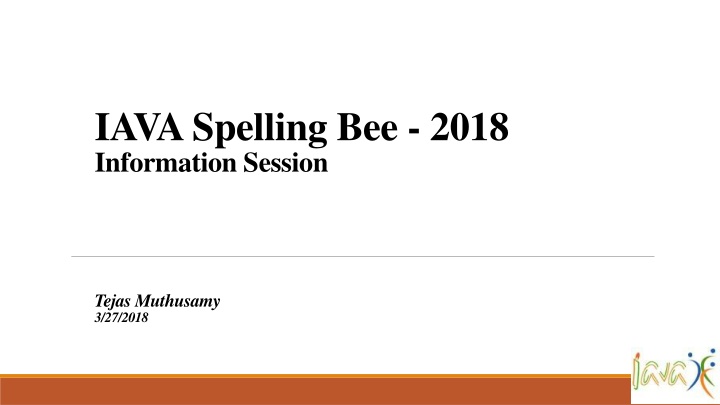 iava spelling bee 2018 information session