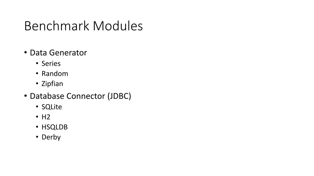 benchmark modules 1