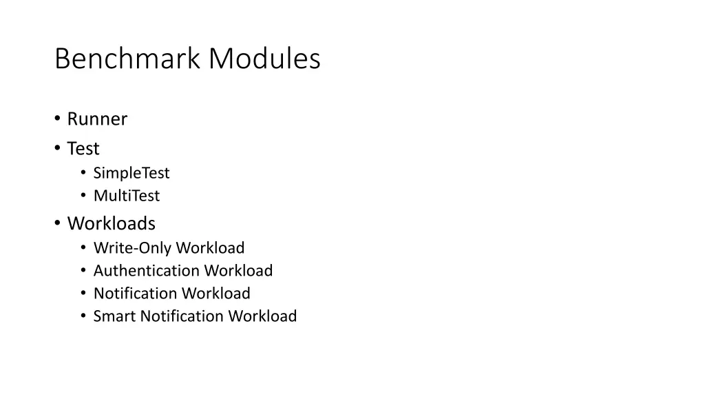 benchmark modules