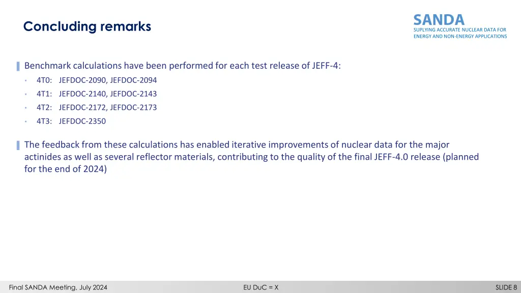 concluding remarks