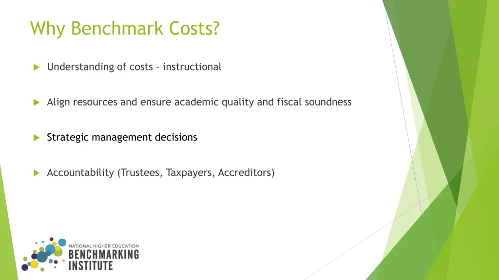 why benchmark costs