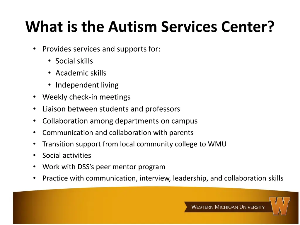 what is the autism services center
