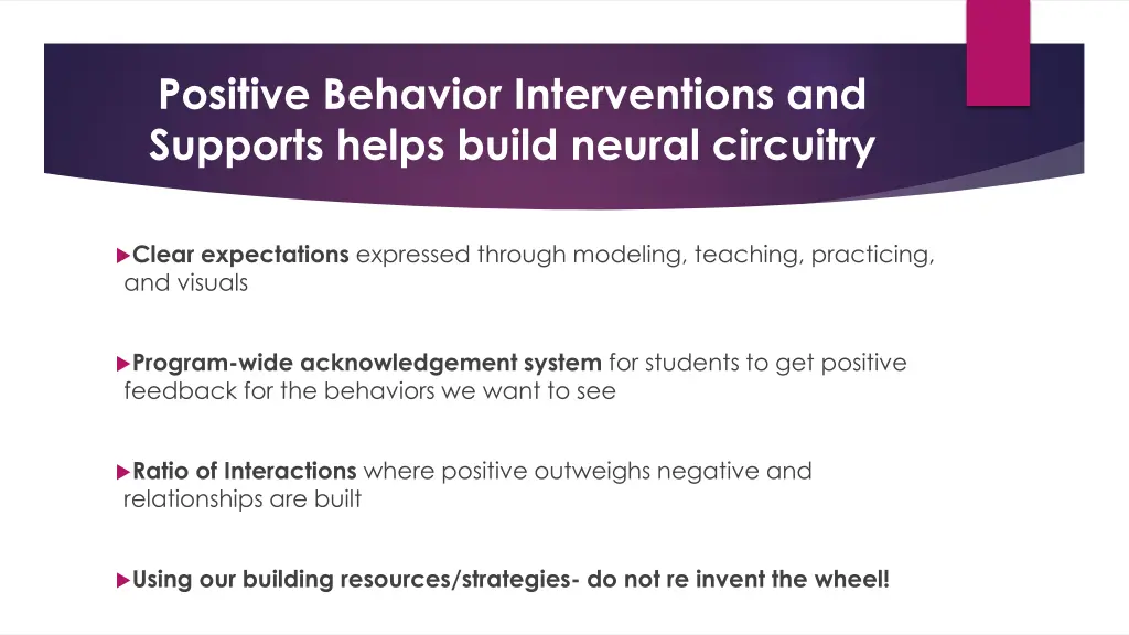 positive behavior interventions and supports