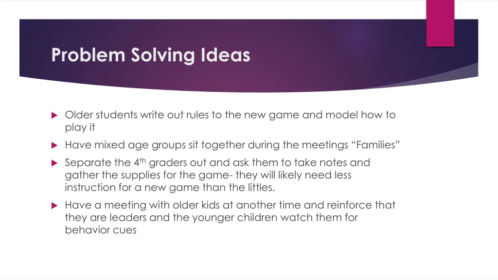 problem solving ideas