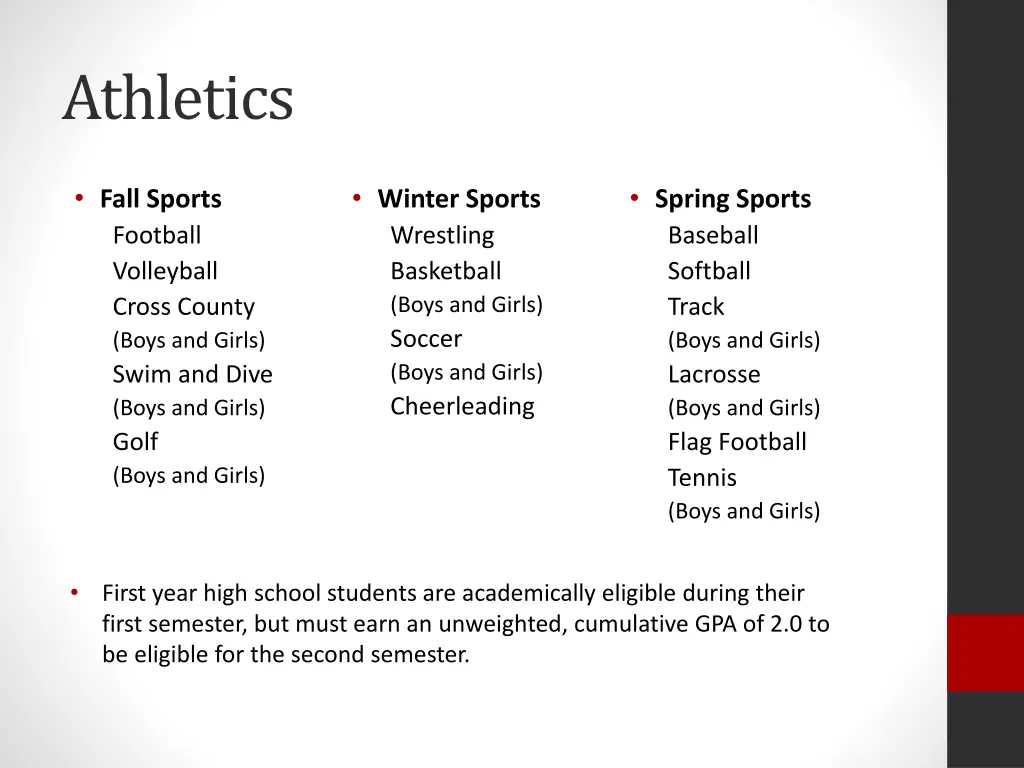 athletics