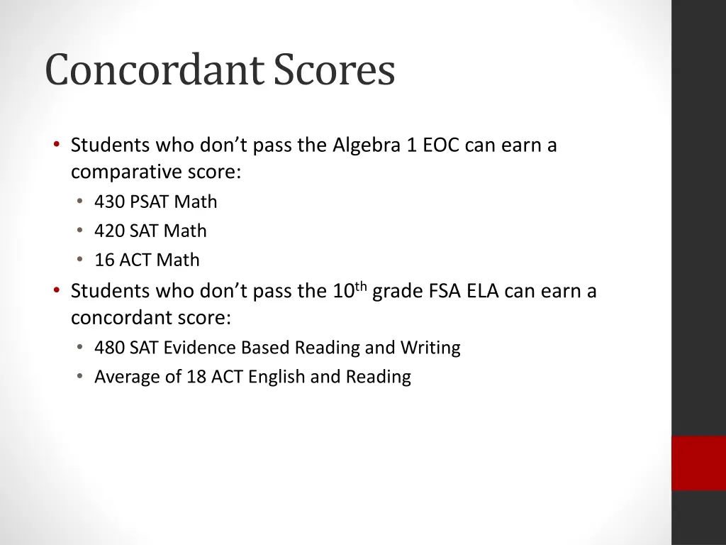 concordant scores