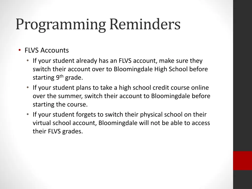 programming reminders 10
