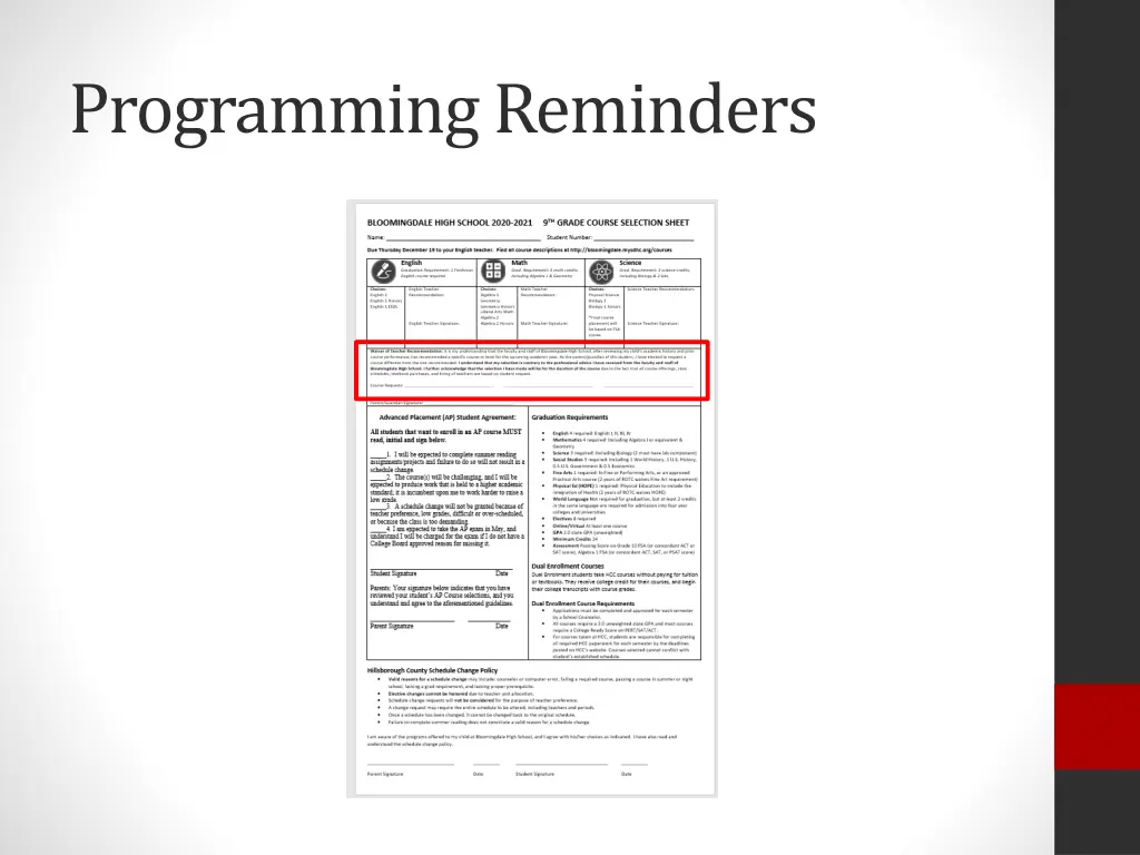 programming reminders 2