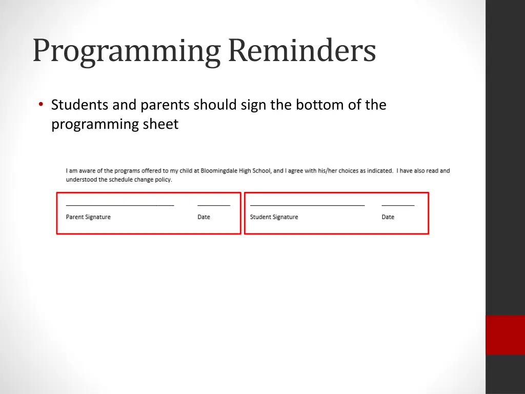 programming reminders 7