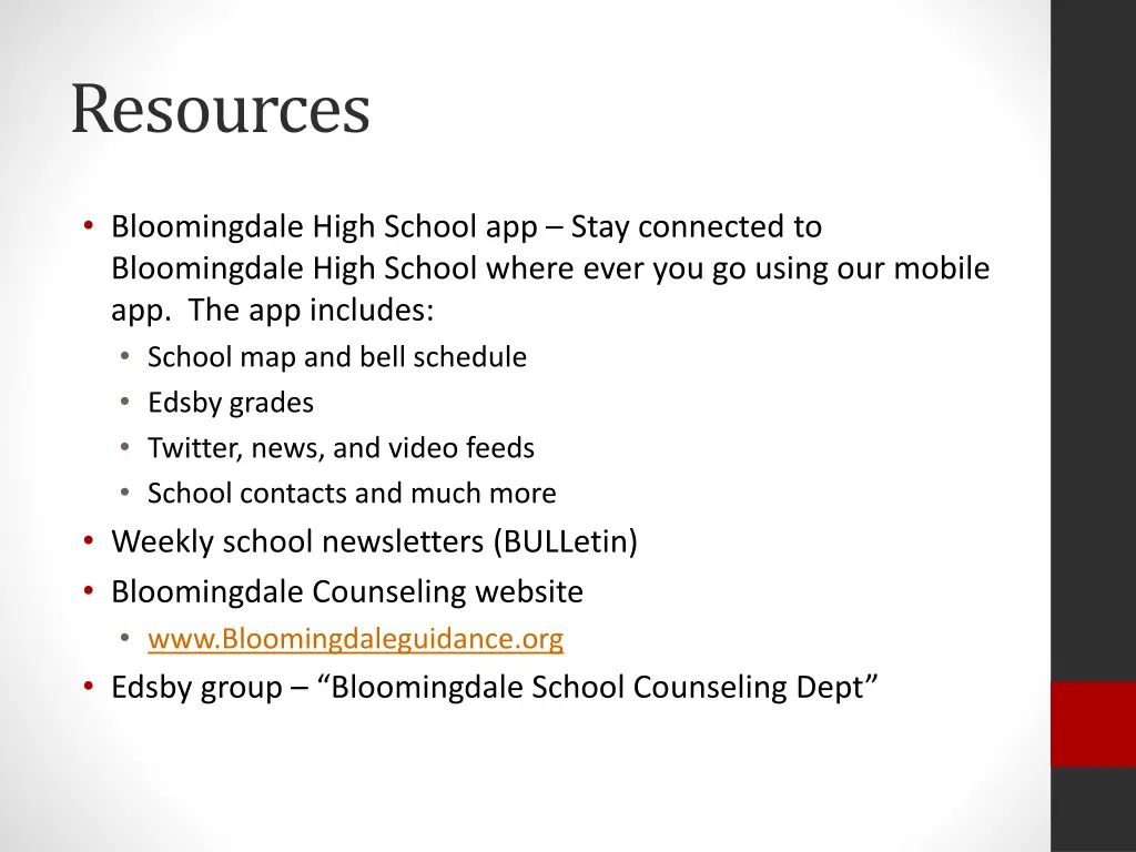 resources