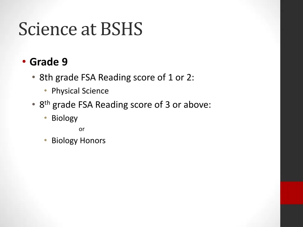 science at bshs