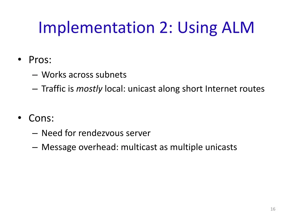 implementation 2 using alm 1