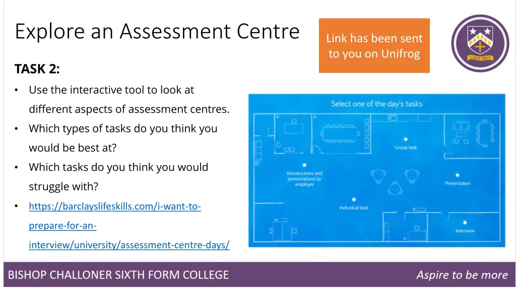 explore an assessment centre
