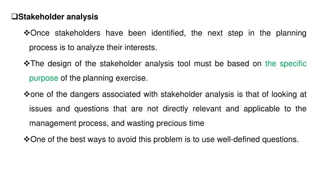 stakeholder analysis