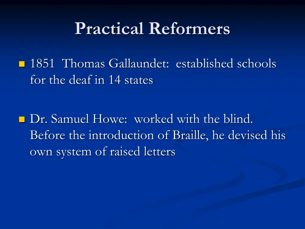 practical reformers 1