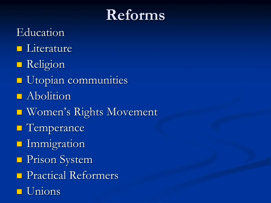 reforms