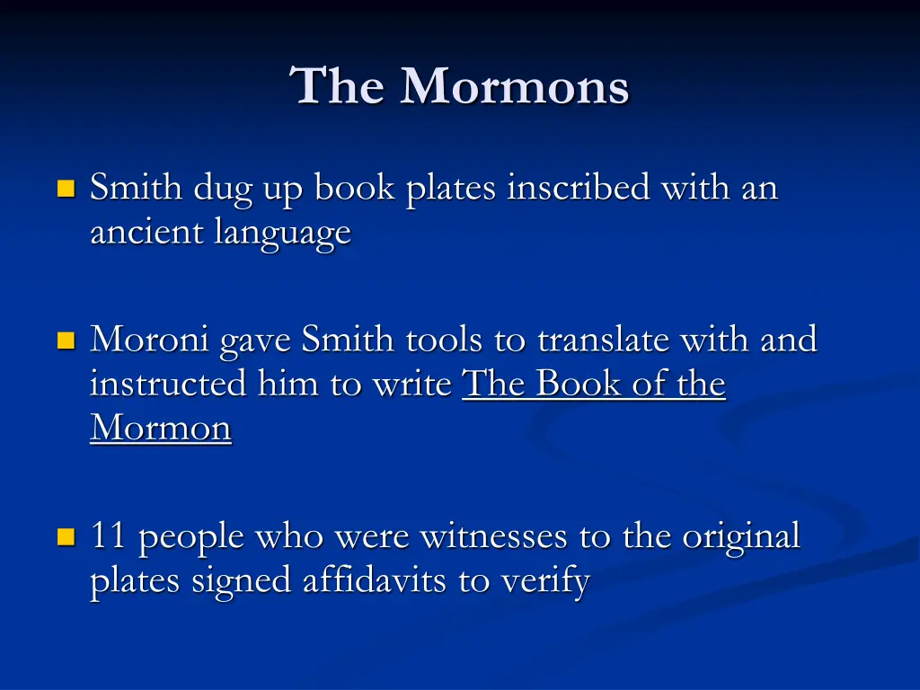 the mormons 1