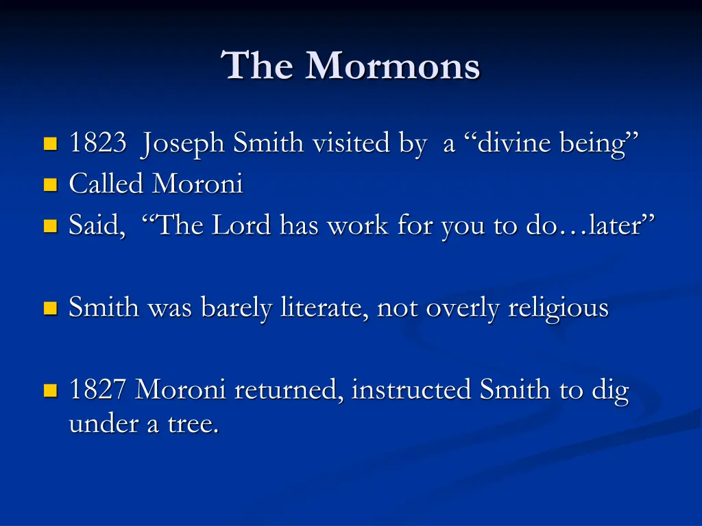the mormons