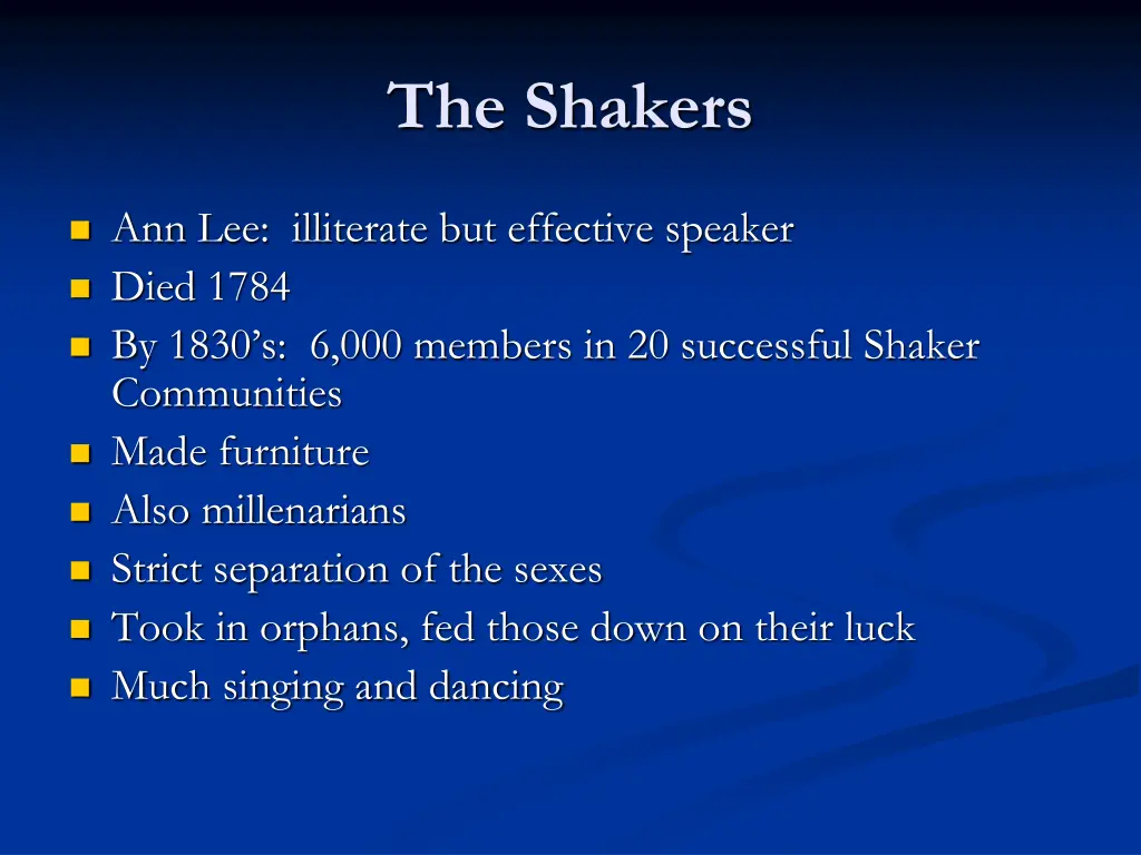the shakers