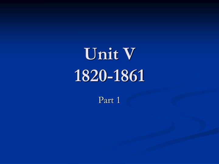 unit v 1820 1861