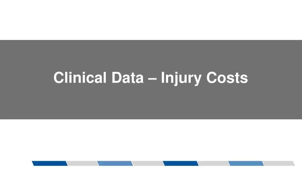 clinical data injury costs