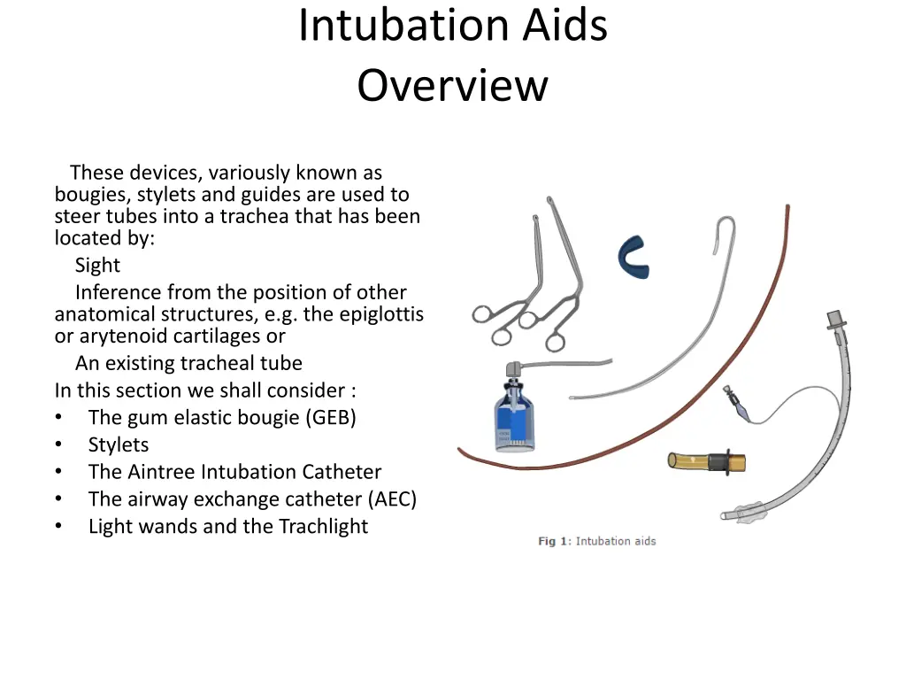 intubation aids overview