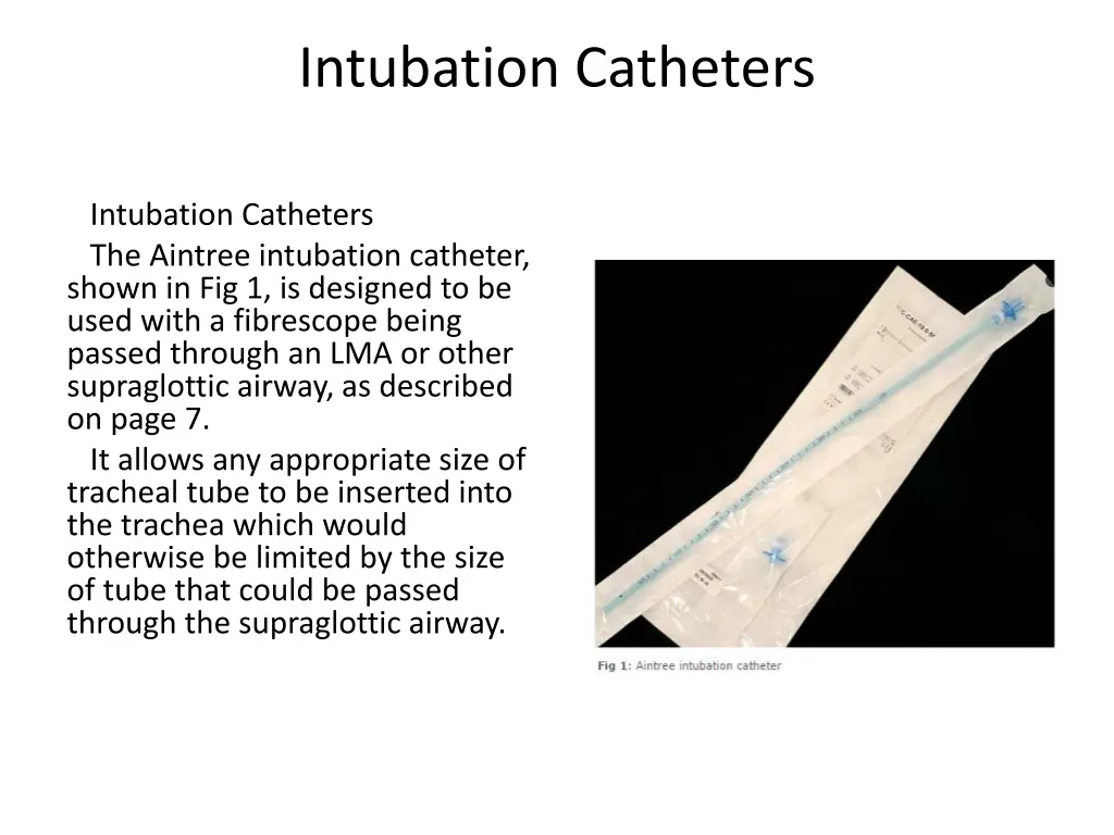 intubation catheters