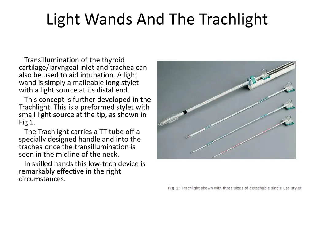 light wands and the trachlight