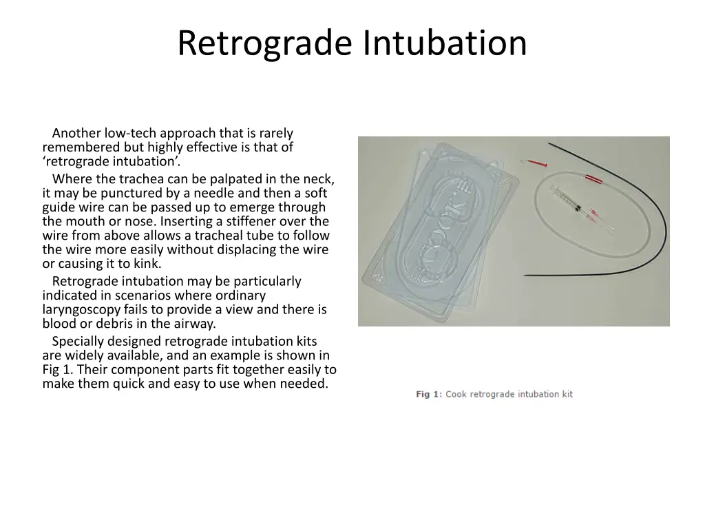 retrograde intubation