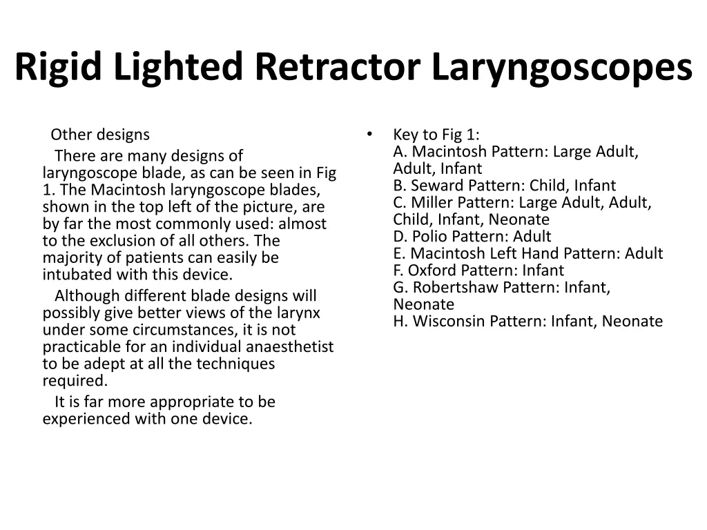 rigid lighted retractor laryngoscopes