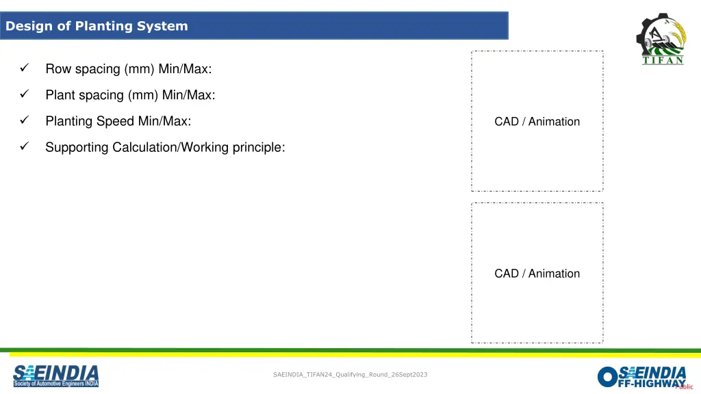 design of planting system