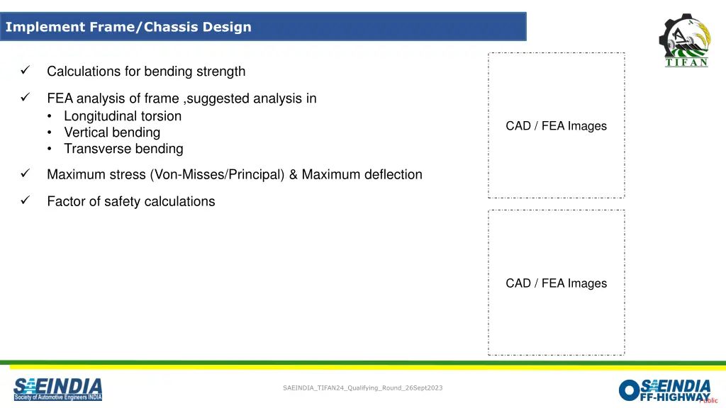 implement frame chassis design