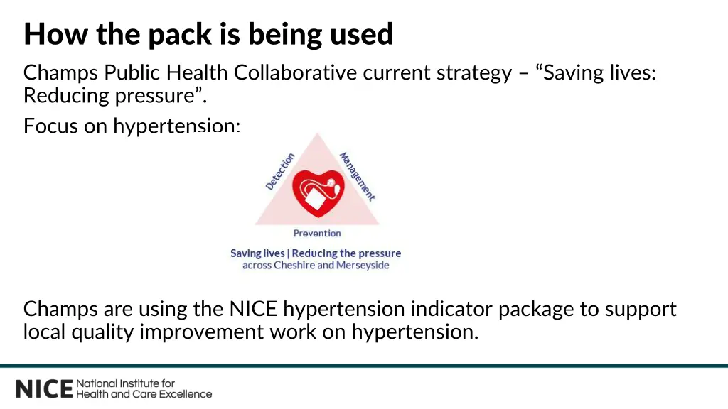 how the pack is being used