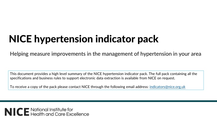 nice hypertension indicator pack