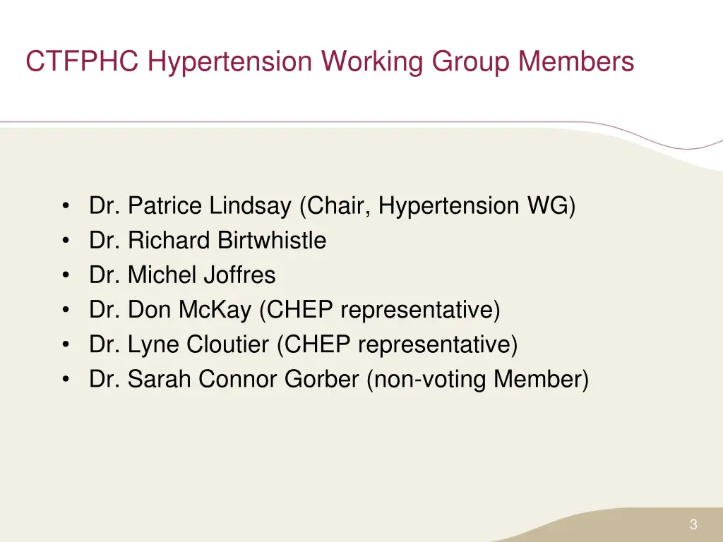 ctfphc hypertension working group members