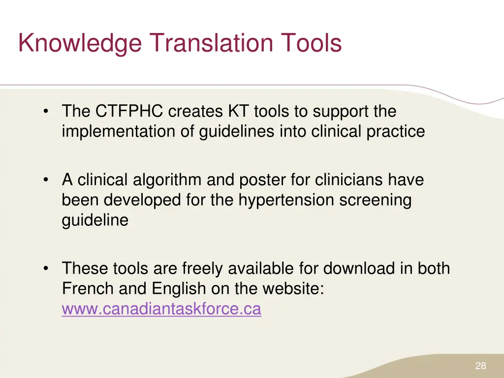 knowledge translation tools
